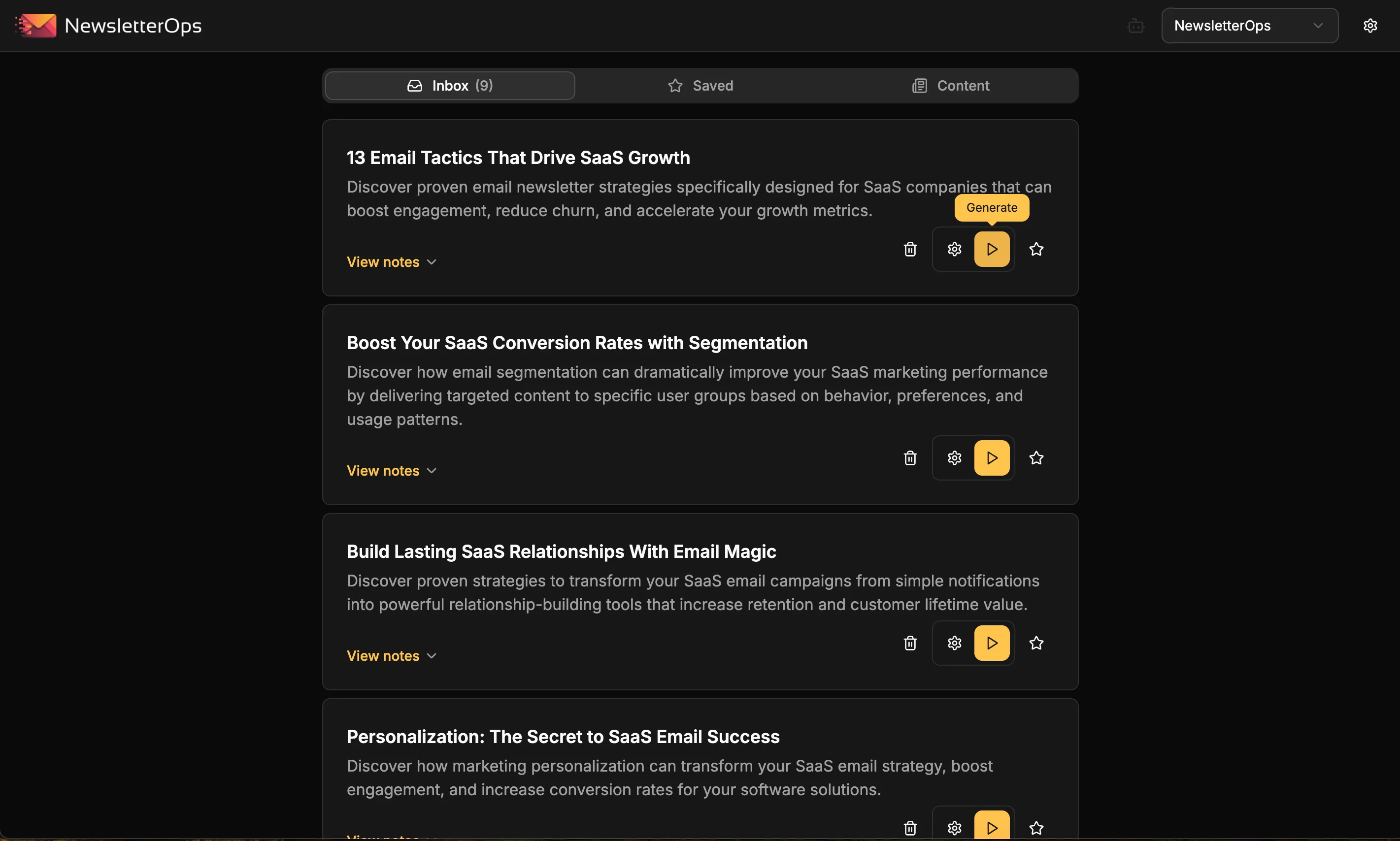 NewsletterOps Dashboard
